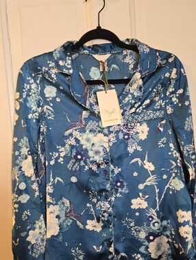 Monsoon London Floral Bird Print Pajama Set NWT Women’s Small